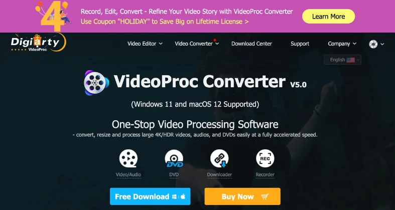 VideoProc - best video compressor for pc