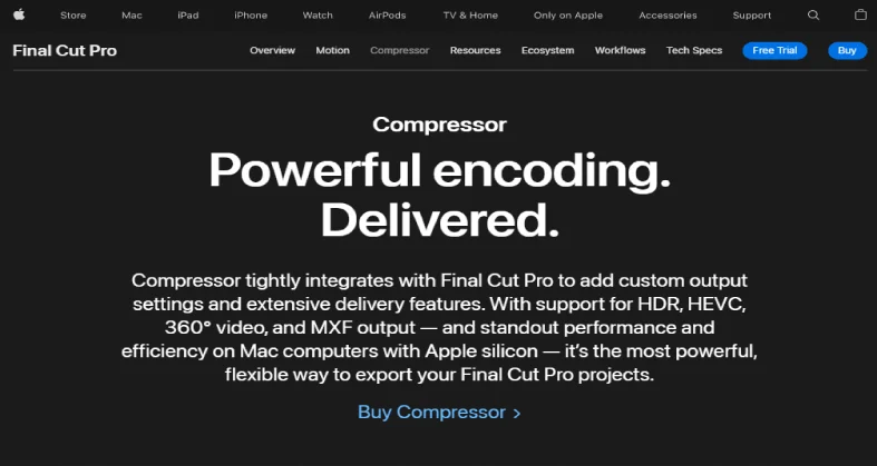 Final Cut Pro X Compressor