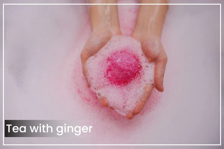 Tea with ginger for baths