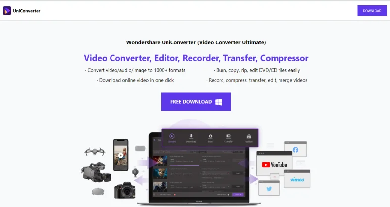 WonderShare UniConverter - compress your video online